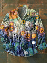 Herren Graffiti Kunstdruck Lässiges Langarm-Hemd